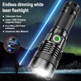 White Laser Flashlight 1000 Meters Rechargeable 1800mAh Battery