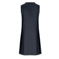 thumbnail image 5 of Women Summer Beach Dress Elegant Solid Color Floating Mid Length Round Neck Sleeveless Casual Fashion Dress Womens Casual Trendy Midi Dresses, 5 of 6