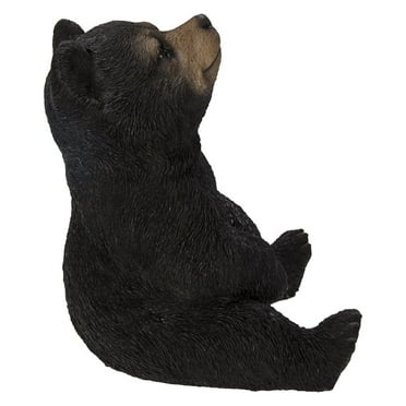 Hi-Line Gift Ltd 87957-G Sitting Black Bear Cub with Head Up