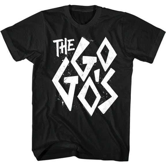 Go-Go's Rock Band Logo Men's T Shirt Adult Tees