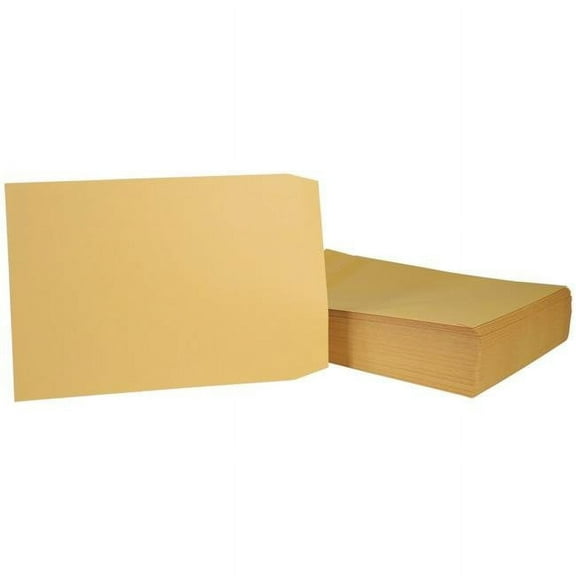 School Smart 2013912 10 x 13 in. Grip Seal Envelopes, Kraft - Pack of 100