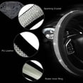 thumbnail image 4 of XUKEY Bling Car Steering Wheel Cover 15'' Universal Crystal Diamond Leather Anti-slip for Girl Woman, 4 of 8