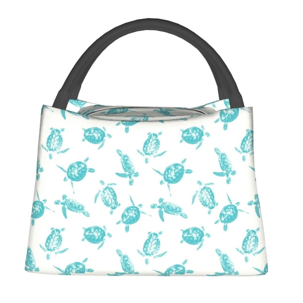 Fotbe Turtle Bolsa Térmica Portátil con Estampado, Bolsa de Entrega de Alimentos Aislada, Bolsa Reutilizable de Gran Capacidad para Comidas y Supermercado