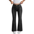 thumbnail image 6 of Ruimatai Women's High Waisted Stretch Jeans Wide Leg Comfort Pants with Pockets Versatile Straight Leg Trousers for Everyday Casual Wear, 6 of 7