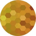 thumbnail image 1 of Ahgly Company Tapis Rond Lavable en Machine Intérieur Transitionnel Orange Rouge Orange, 3 Pieds Rond, 1 of 7