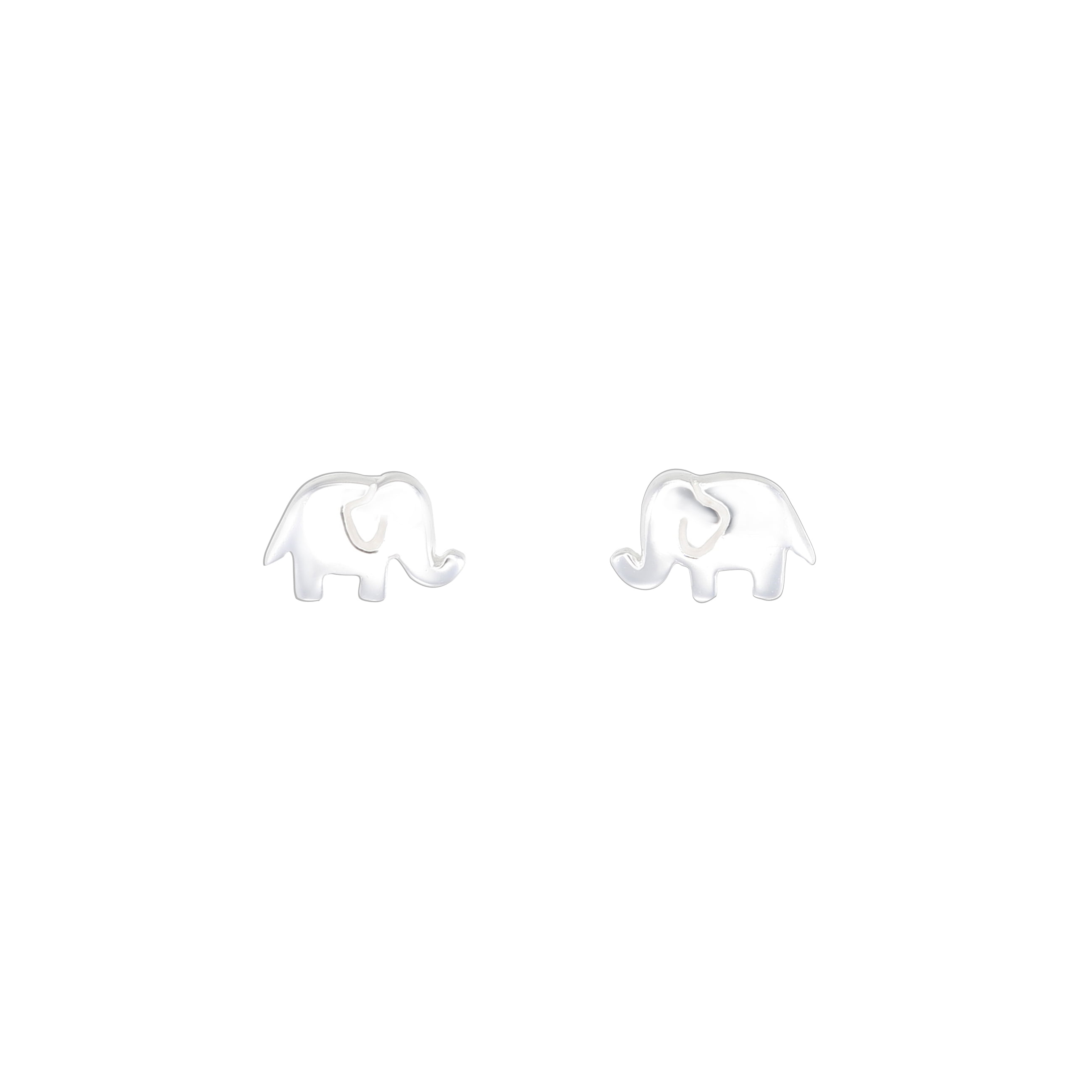 Sterling Silver 5mm Baby Elephant Tiny Post Stud Earrings.