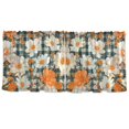 thumbnail image 7 of Yayeee Kitchen Curtains Tier Set of 2 Light Filtering 57"x24" Over Sink Window Panels, Sunny Blooms, 7 of 7