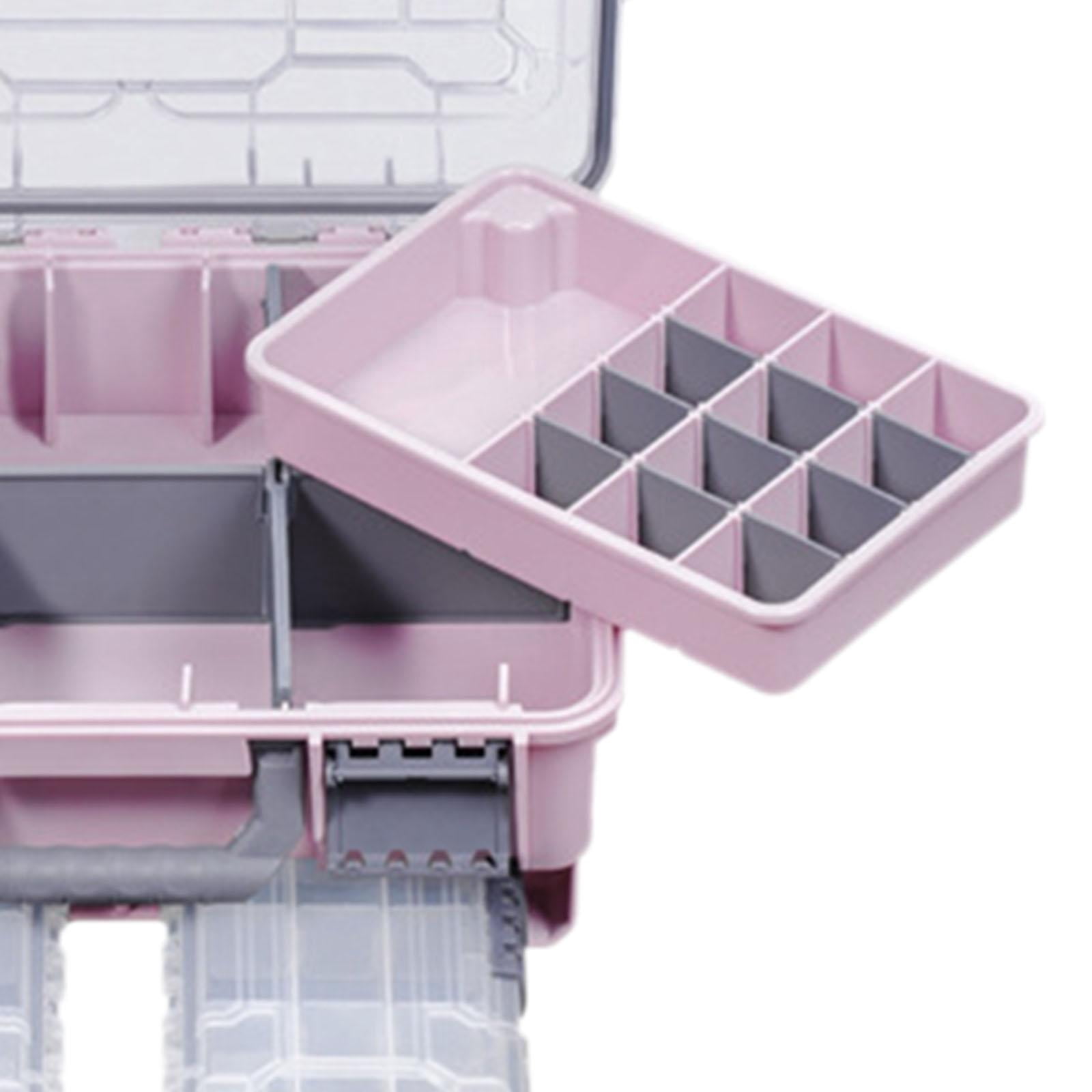 harayaa Fishing Tackle Box Fishing Accessories Box Multifunctional Storage Organizer Pink
