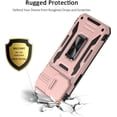 thumbnail image 5 of for iPhone 14 Pro Max Case with Slide Camera Cover,Drop Tested Military Grade Heavy Duty Protective Sturdy Rotate Ring Kickstand Phone Case for iPhone 14 Pro Max(Rose Gold), 5 of 14