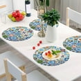 thumbnail image 5 of Moroccan Tile Mosaic Round Placemat Set of 1, Non-Slip Heat Resistant & Waterproof Plate Pads for Dinner Table Table Placemats, 15.4 in Home Decor, 5 of 6