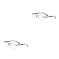 thumbnail image 1 of Qarigey Gafas de lectura Unisex de medio marco de Metal para hombres y mujeres, lentes de plástico, gafas para miopía de cara grande para Type3 NO3, 1 of 6