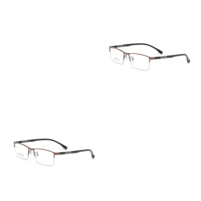 Qarigey Gafas de lectura Unisex de medio marco de Metal para hombres y mujeres, lentes de plástico, gafas para miopía de cara grande para Type3 NO3