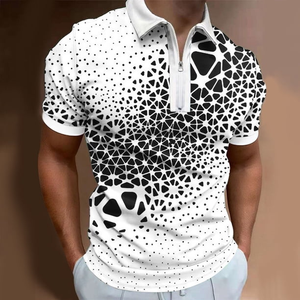 BOBOGOJP Mens Short Sleeve Polo Shirts with Collar Casual Short