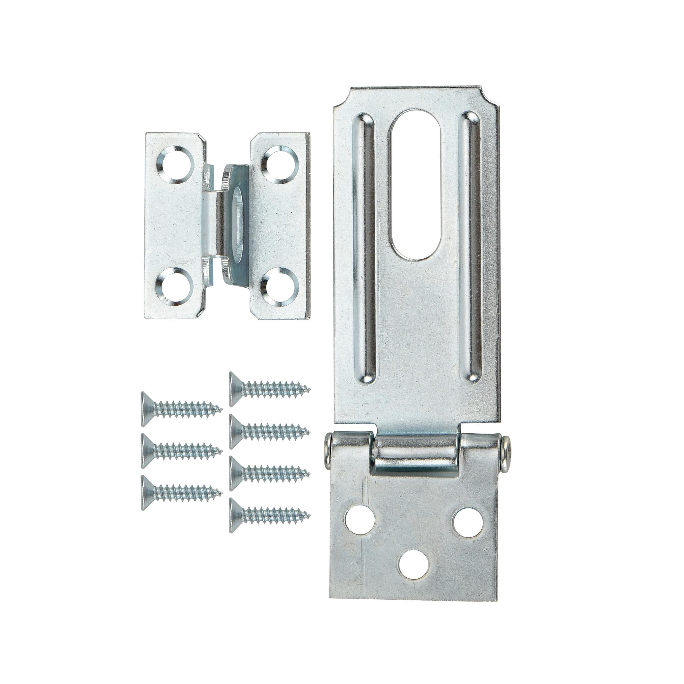 Hyper Tough 4.5 in. Staple Safety Hasp, Zinc Plated