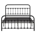 thumbnail image 5 of Queen Size Single-Layer Curved Bed Frame with Head and Foot Tube Shell Decoration, Anti-slip Support, No Box Spring Needed, Easy Assembly, Black Iron Bed, 5 of 7