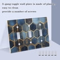 thumbnail image 3 of Yayeee Toggle Light Switch Wall Plate 2-Gang 4.56"x4.48" Decorative Outlet Cover, Elegant Hexagon Pattern, 3 of 7