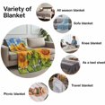 thumbnail image 6 of Throw Blanket for Couch Sunflower Retro Plant Soft Fleece Flannel Blankets Cozy Lightweight Blanket for Home Sofa Living Room Branch Leaves Bed Throws 30" x 40", 6 of 9