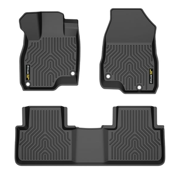 TPE Floor Mats Set All Weather Liners Black 1st and 2nd Row Fit For 2019-2024 Acura RDX