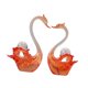 thumbnail image 4 of 2 estatuas de pareja de cisnes para decoración de mesa, centro de mesa moderno, colección de regalo de resina Rojo, 4 of 9