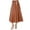 Khaki, variant on QENGING Summer Skirts for Women Flare Leather Skirt Long Skirt High Waist Skirt Casual