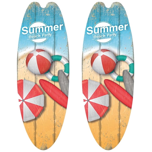 Tablas de Surf Colgantes VentDepot 2Pzas 16x45cm madera