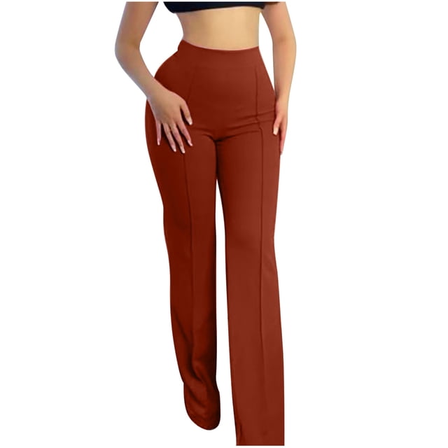 Birdeem Mode Femmes Pantalon de Loisirs Confortable Couleur Unie Taille Haute