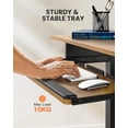 thumbnail image 4 of 48x24 Inches Adjustable Height Electric Standing Desk with Keyboard Tray,Sit Stand Up Desk Computer Desk for Home Office(Vintage Brown), 4 of 7