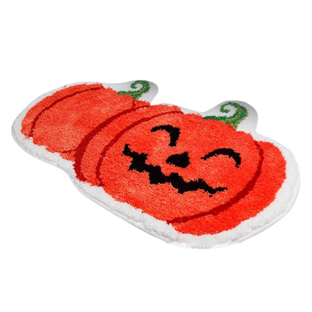 Halloween Bathroom Fall Pumpkin Bathroom Rugs Non Funny Cute Bath Mats For Bathroom Shower Tub Microfiber Washable Absorbent Carpet Autumn Home Decoration Throw Blanket Fall Knit Blanket Room Rugs for