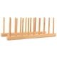 thumbnail image 1 of Estante para platos de bambú, soporte para platos, organizador de armario de almacenamiento de cocina para tazas, tapas de ollas, tabla de cortar, 1 of 15