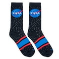 thumbnail image 6 of Cool Socks, NASA Logo Stars Space, Mens Womens Crew, Funny Graphic Print, Large, 6 of 6
