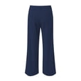 thumbnail image 5 of Xyant Teen Girls Corduroy Wide Leg Pants Kids Baggy Straight Adjustable High Waist Trousers Girl School Uniform Pants (Blue,9-10 Years), 5 of 6