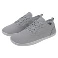 thumbnail image 2 of AUDeals Men's Canvas Sneakers, Classic Low Top Lace Up Shoes with Soft Insole and Comfortable Walking Style (Grey, 7.5), 2 of 4