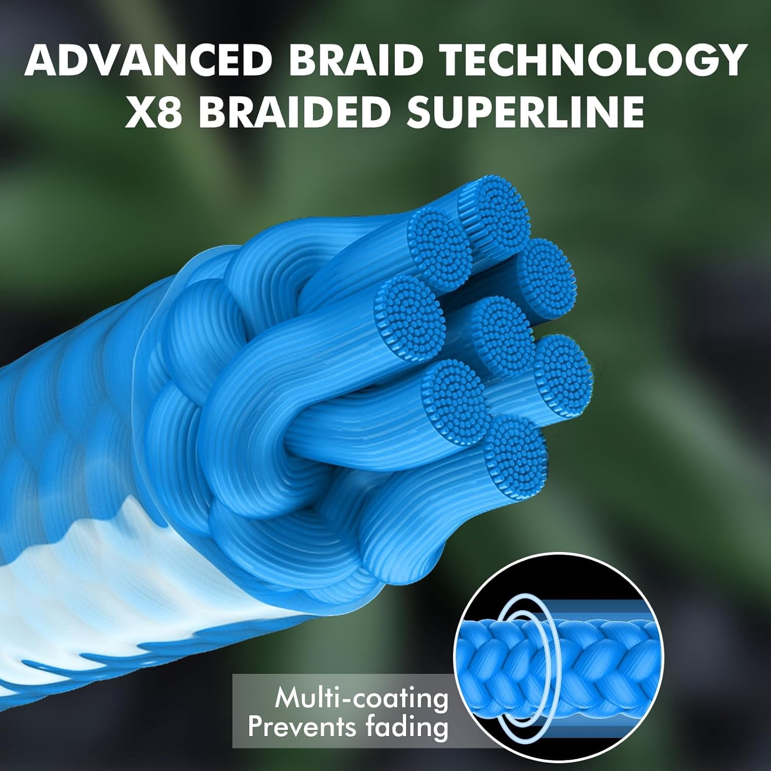 TRUSCEND X8 Braided Fishing Line, Durable and Valuable PE Braid Line for Professional, More Thinner More Smoother Performance for Casting Well, Must-Have Freshwater Fishing Gear, Fishing Gift for Men