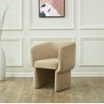 thumbnail image 2 of SAFAVIEH Couture Wally Modern Velvet Solid Dining Armchair, Light Brown, 2 of 8