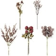 thumbnail image 2 of Artificial Flowers and Greenery Stems Box Set Fake White Rose Daisy Artificial Pine Mixed Flowers with Stem for Wedding Bouquets Vase Floral Arrangement Fall Decoration, 2 of 5