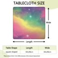 thumbnail image 2 of Colorful Tie Dye Nebula Pattern Square Fitted Tablecloth with Elastic Edge,Square Table Cover,Washable Elastic Table Cover for Home Kitchen Party Decor 34"x34", 2 of 6
