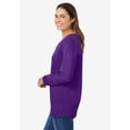 thumbnail image 3 of Woman Within Plus Size Perfect Long-Sleeve V-Neck Tee, 3 of 6