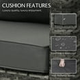 thumbnail image 3 of Royalcraft 4 Pieces PE Dark Grey Wicker Outdoor Furniture,Patio Sofa Sets Outdoor Rattan Conversation Furniture Set and Grey Cushions, 3 of 6