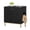 Black Gold, variant on Hzuaneri Hidden Cat Litter Box Enclosure, 23.6" Wooden Indoor Cat House, Litter Box Furniture Cabinet for Self-Cleaning Litter Boxes, Black Gold