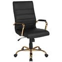 Black LeatherSoft/Gold Frame