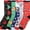 Crew Sock: X-Mas Classics, variant on ToBeInStyle Women's Pack of 6 Fashion Printed Crew Sock - Edge Argyle