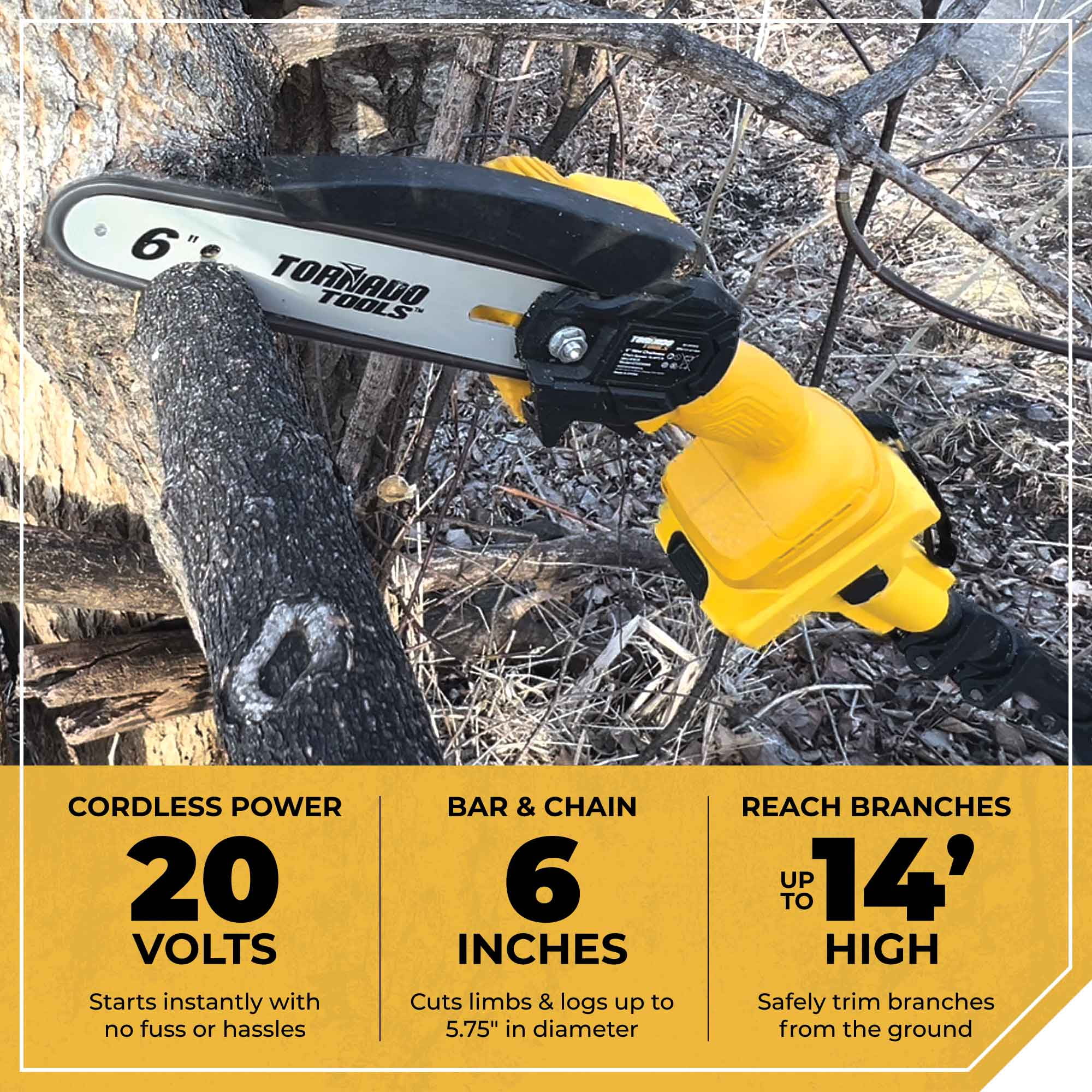 Tornado Tools 20V Mini Pole Saw - Walmart.com