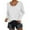 White, variant on EDFBUYKRS Womens Blouses and Tops Boho Floral Print Long Sleeve Shirts and Tops Loose Fit S
