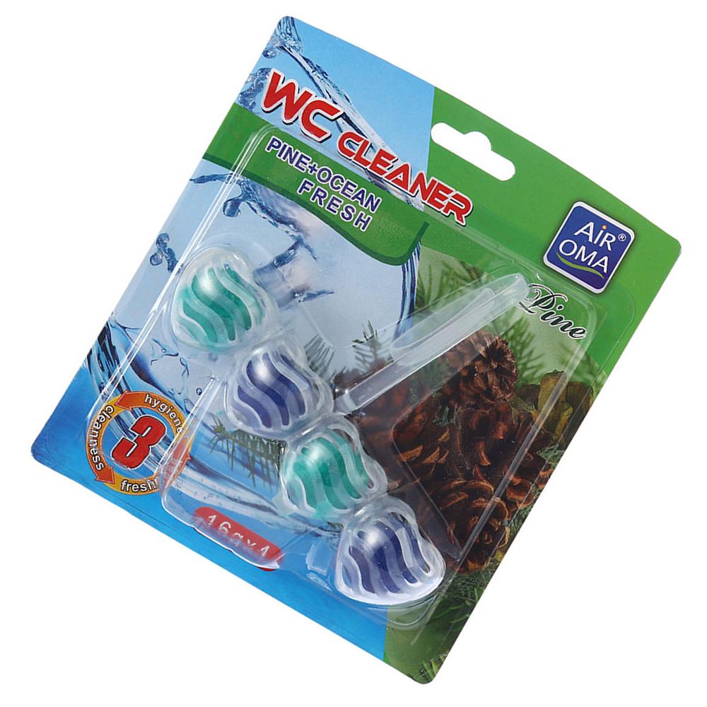 Ksruee 4 Pieces Soft Scrub Toilet Bowl Freshener Automatic Toilet Cleaning Ball with 4 Scents