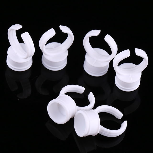 Anillo de tinta, 100 piezas Anillos de tinta permanentes Soporte para taza de tinta para tatuajes Taza para anillo de tatuaje Claridad notable