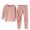 Pink, variant on 2-Piece Cotton Thermal Underwear for Kids Toddler Boys Girls Winter Base Layer Long 𝐉ohns Set Stripe Thick 𝐏ajamas