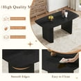thumbnail image 4 of 9 Pcs Wood Table and Chair Set, 67'' Faux Wood Grain MDF Dining Table, 8 PU Leather Chairs with Cushions and Metal Legs, for Dining & Gatherings, Gray, 4 of 9