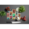 thumbnail image 3 of Lots of Longhaired Black Tan Dachshund Glass Cutting Board Large 12 in x 15 in, 3 of 5