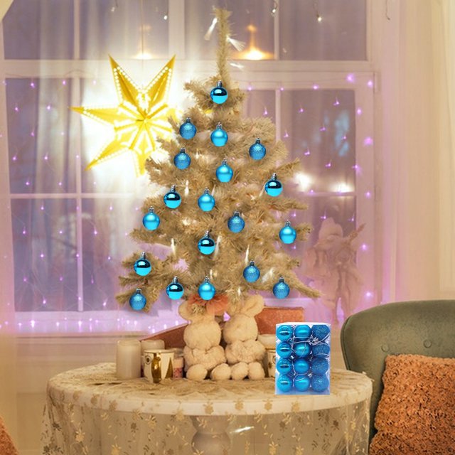 24PCS Christmas Balls Ornaments - Christmas Party Decorations, Christmas Pendant Decorative Shatterproof Christmas Tree Pendants Hanging Christmas Baubles Balls Ornaments Set