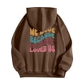 thumbnail image 1 of WEAIXIMIUNG Sweatshirts Grande Taille pour Femmes 3X Sweat à Capuche Décontracté Col Rond Imprimé Lettres Anglaises, 1 of 3